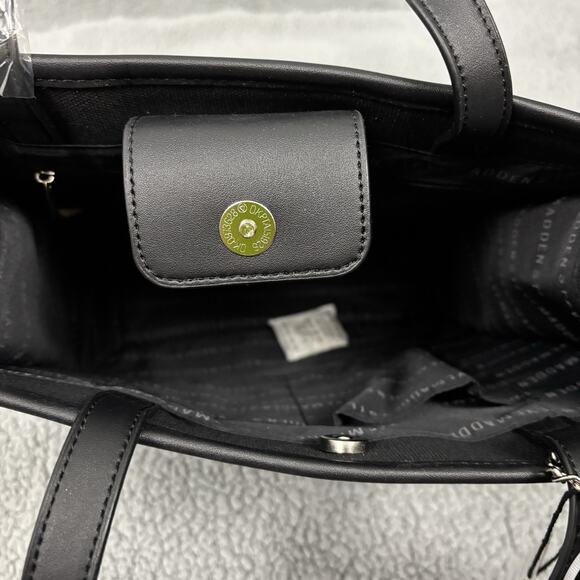 Steve Madden City Canvas Tote with Removable Pouch in Black, Rhinestone NEW - Picture 16 of 16